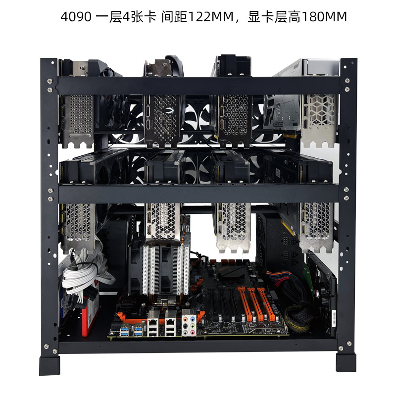 Gpu Mining Rig Frame 8 Gpu - Rack de GPU Empilhável para Montagem