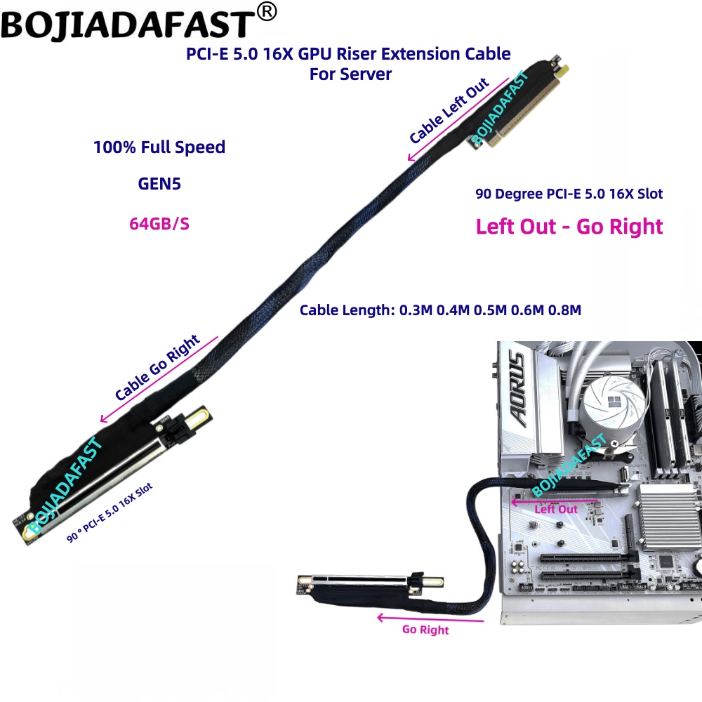Cabo Extensor Riser de Placa G - Pcie 5.0 Gpu Riser Cable avaliação e preço