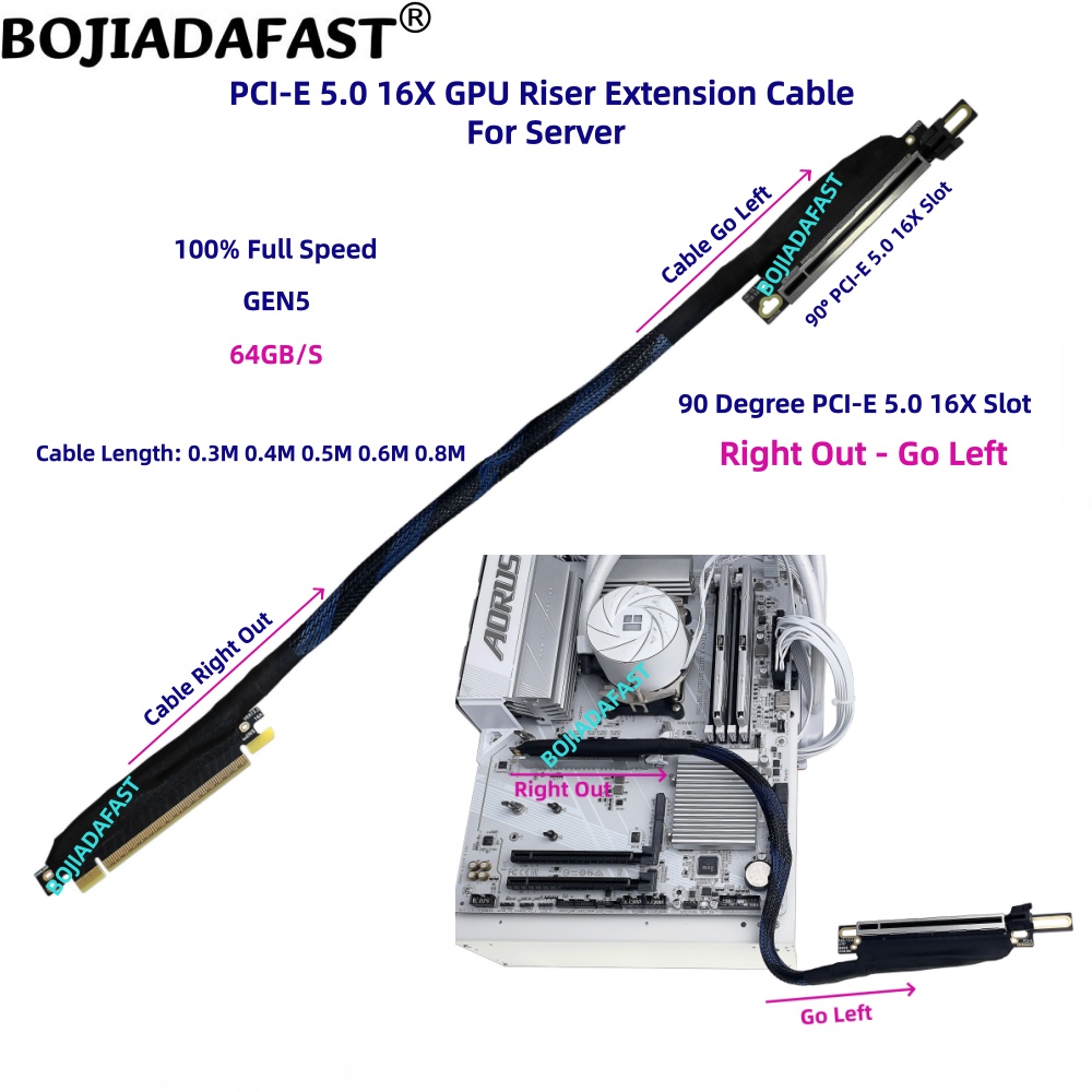 Cabo Extensor Riser de Placa G - Pcie 5.0 Gpu Riser Cable avaliação e preço